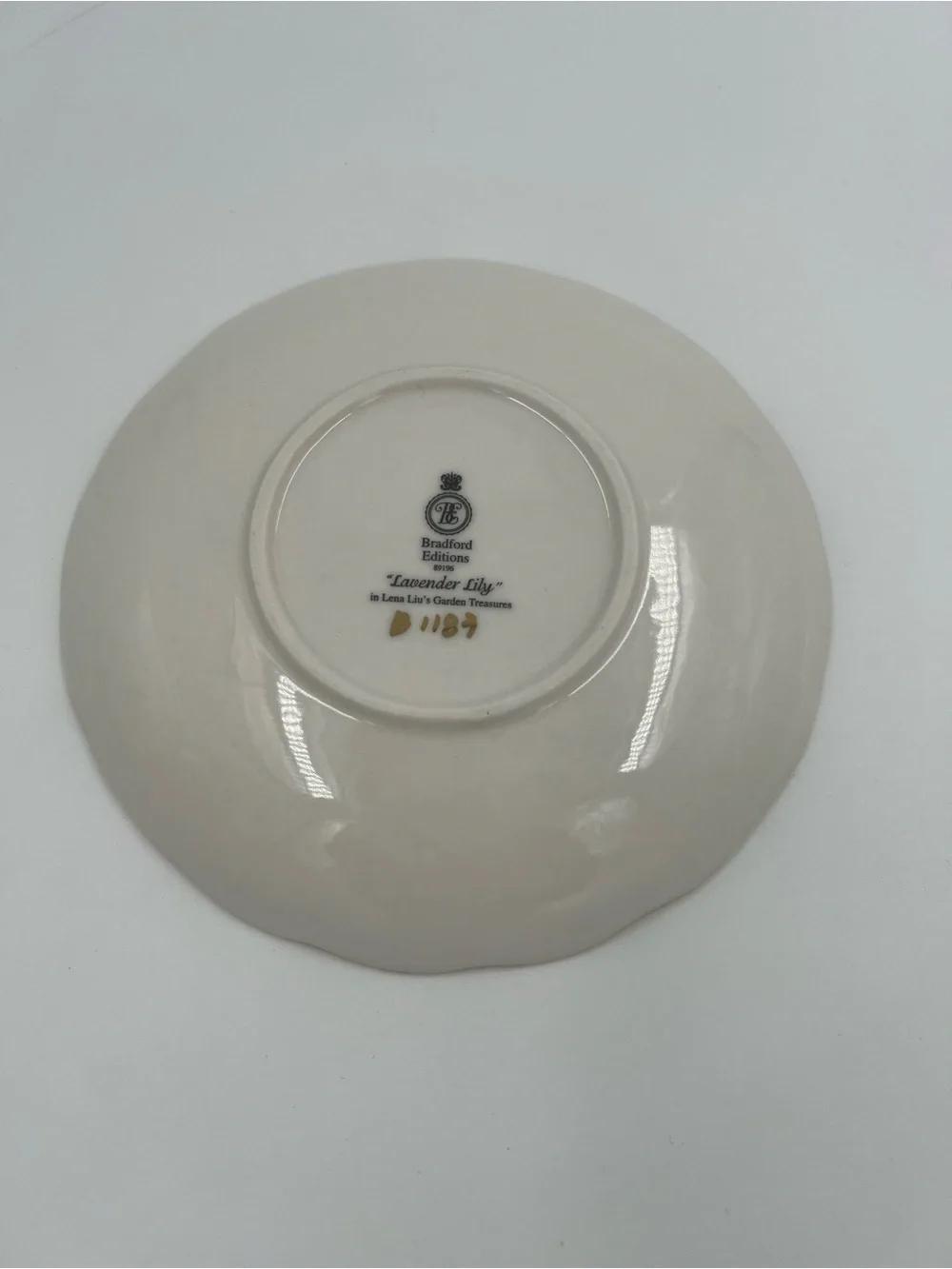 Bradford Editions Lavender Lily Porcelain Cup Saucer Spoon Pink 3pc Set Vintage